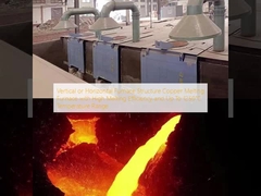 Cấu trúc lò thẳng đứng hoặc ngang lò nóng chảy đồng có hiệu quả nóng chảy cao và nhiệt độ lên đến 1250 °C